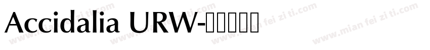 Accidalia URW字体转换